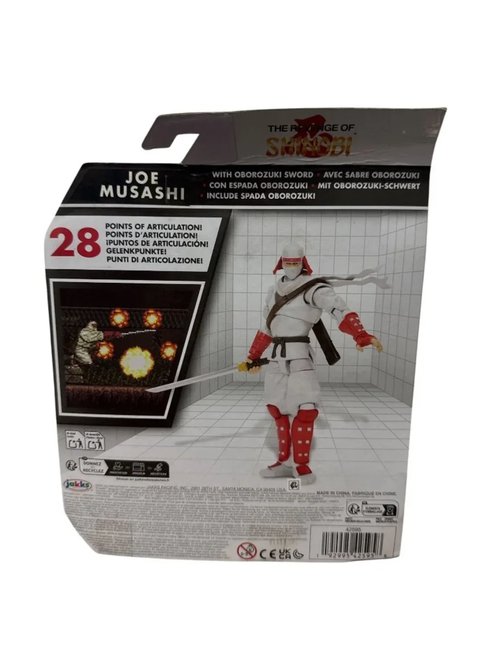 The Revenge Of Shinobi Joe Musashi Action Figure With Oborozuki Sword 28 Points